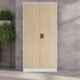 Metallist kontorikapp JAN, 900 x 1850 x 400 mm, ökodisain: valge/Sonoma tamm