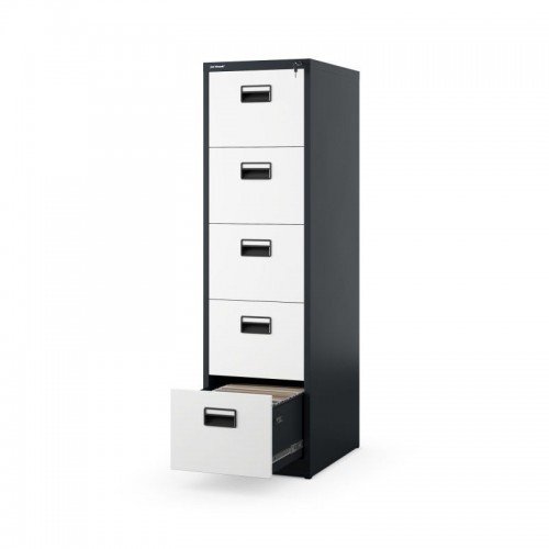 Metallist dokumendikapp SARA V5, 460 x 1630 x 620 mm, antratsiitvalge