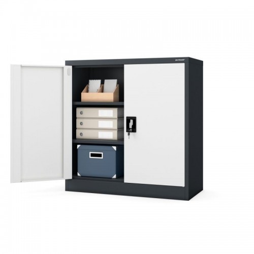 Metallkapp ustega BEATA, 900 x 930 x 400 mm, antratsiitvalge