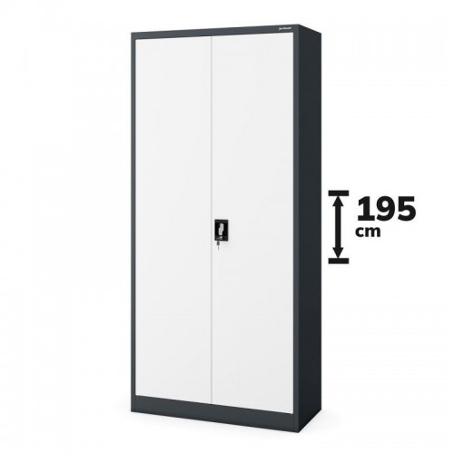 Metallist dokumendikapp JAN H, 900 x 1950 x 400 mm, antratsiitvalge