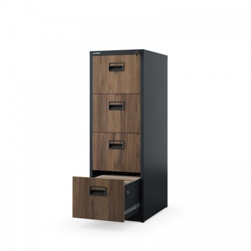 Metallist dokumendikapp SARA V4, 460 x 1320 x 620 mm, ökodisain: antratsiit/pähkel