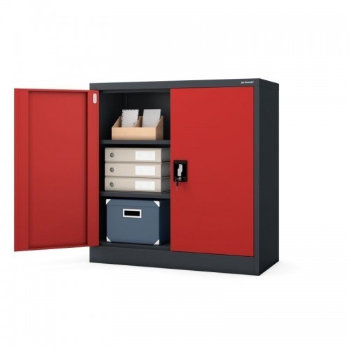 Metallkapp ustega BEATA, 900 x 930 x 400 mm, antratsiitpunane