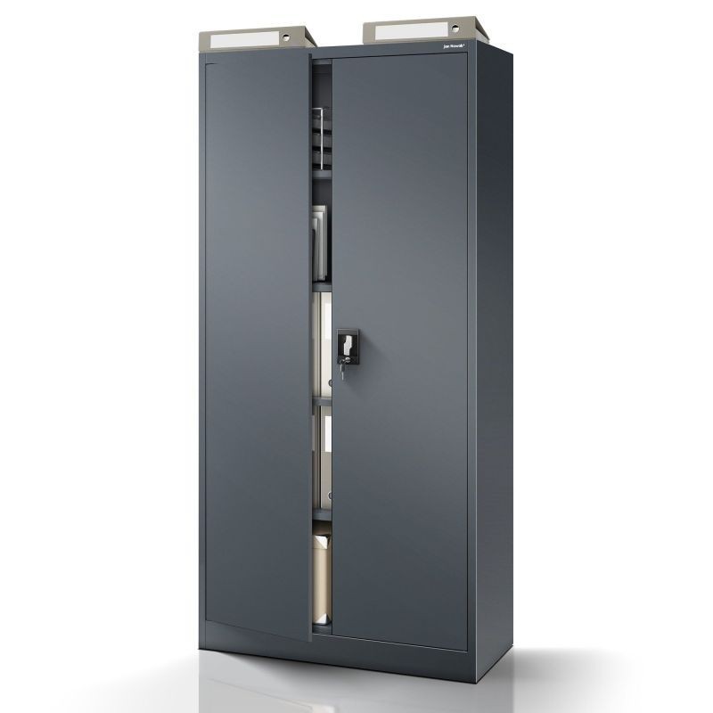 Metallist dokumendikapp JAN, 900 x 1850 x 400 mm, antratsiithall