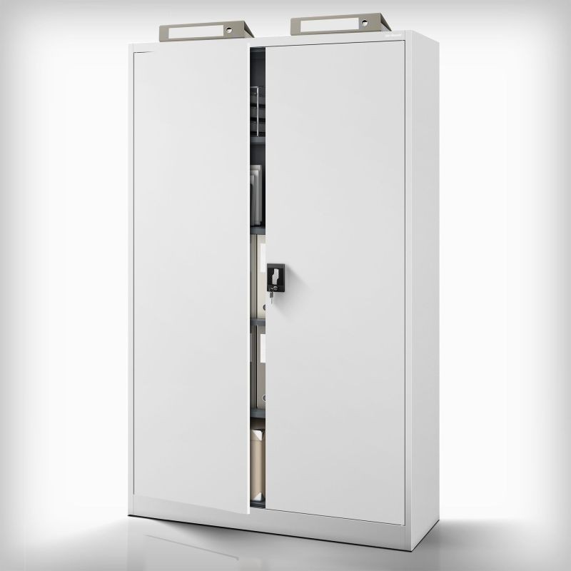 Metallist dokumendikapp JAN II, 1150 x 1850 x 400 mm, hall