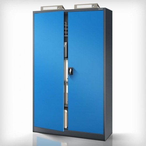 Metallist dokumendikapp JAN II, 1150 x 1850 x 400 mm, antratsiitsinine