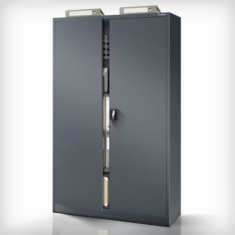 Metallist dokumendikapp JAN II, 1150 x 1850 x 400 mm, antratsiithall