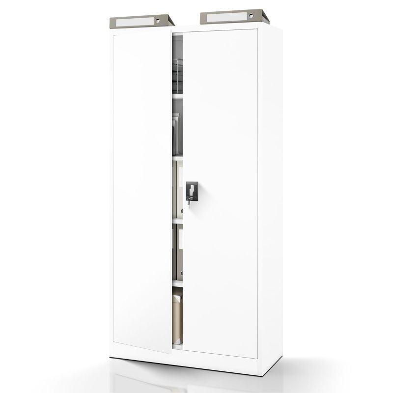 Metallist dokumendikapp JAN H, 900 x 1950 x 400 mm, valge