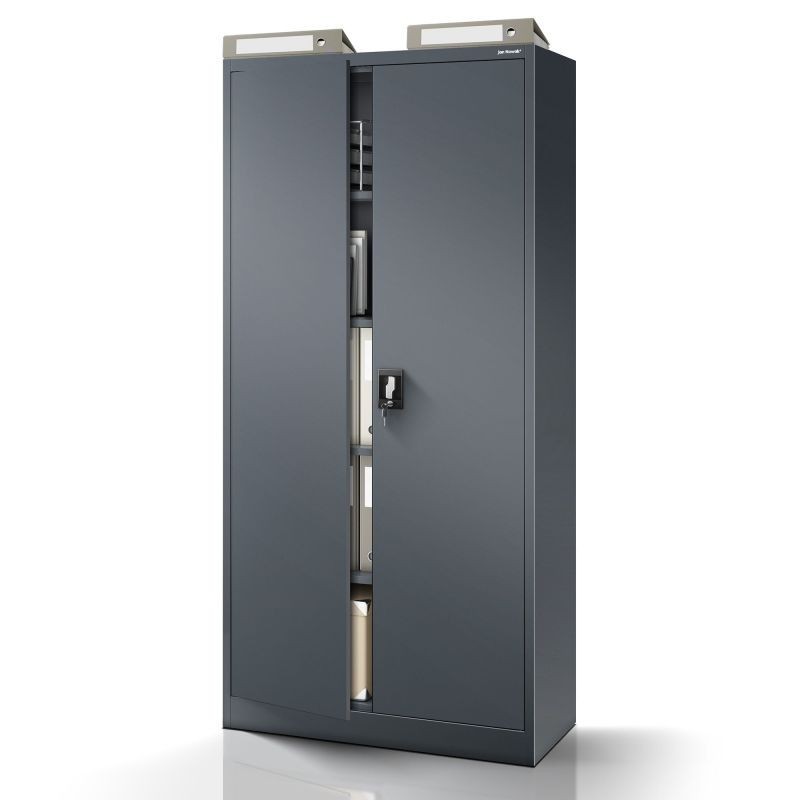 Metallist dokumendikapp JAN H, 900 x 1950 x 400 mm, antratsiithall