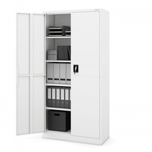 JAN metallist kontorikapp, 900 x 1850 x 400 mm, Smart: valge