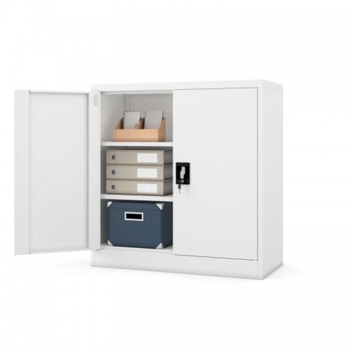 BEATA metallkapp riiulitega, 900 x 930 x 400 mm, valge