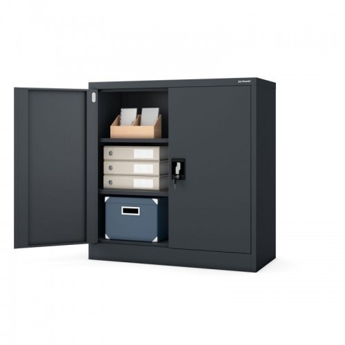 BEATA terasest kontorikapp, 900 x 930 x 400 mm, antratsiithall