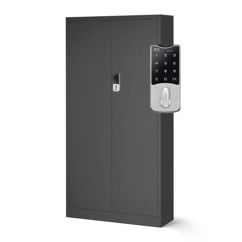 Metallist dokumendikapp Daniel, 900 x 1850 x 400 mm, antratsiithall