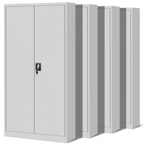 JAN H metallist kontorikappide komplekt, 4 osa, 900 x 1950 x 400 mm, hall