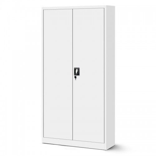 Metallist kontorikapp JAN H, 900 x 1950 x 400 mm, 4 osa, valge