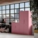 Kodukontori kapp JAN, 900 x 1850 x 400 mm, Fresh Style: puudriroosa