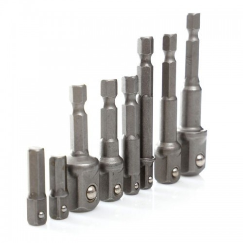 Kruvikeerajaotsakute reduktori adapterid, reduktorid 1/4 3/8 1/2, 8 tk komplekt