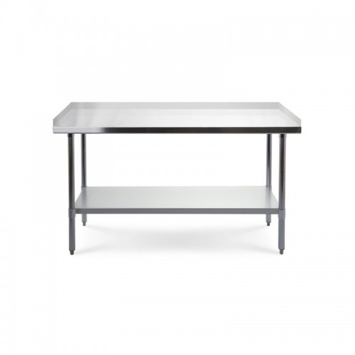 Töölaud 3 küljega, 180x60 cm roostevabast terasest pealispind + riiuli reguleerimine