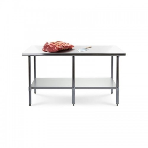 Lihalõikuslaud 180x60 cm, lihuniku jaoks, roostevaba teras ja polüetüleen