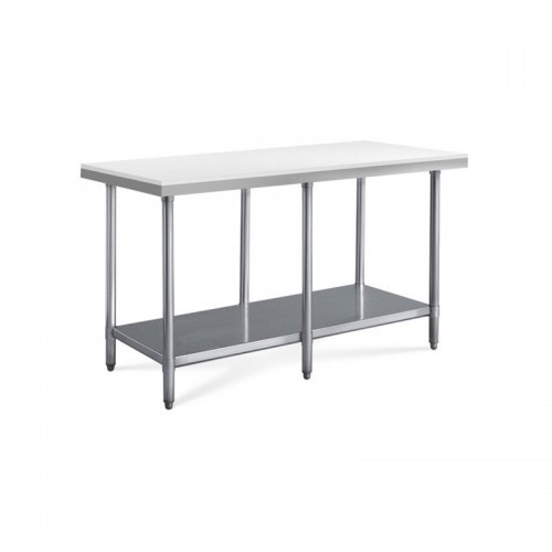 Lihalõikuslaud 180x60 cm, lihuniku jaoks, roostevaba teras ja polüetüleen