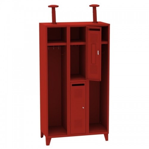 Kahe tuletõrjuja riidekapp