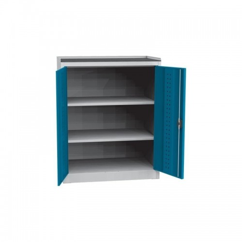 Universaalne töökojakapp kahe riiuliga