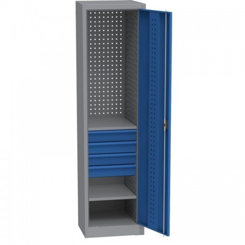 Universaalne töökojakapp (505 mm) DVB perforatsiooniga, 4 sahtli ja 2 riiuliga