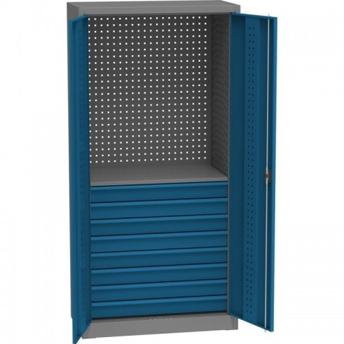 Universaalne töökojakapp DVB perforatsiooniga, 8 sahtli ja 1 riiuliga