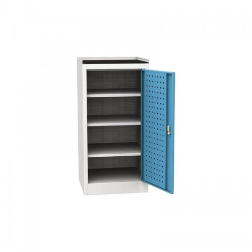 Töökoja tööriistakapp raamitud kummist töötasapinnaga