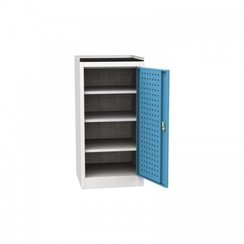 Töökoja tööriistakapp raamitud kummist töötasapinnaga