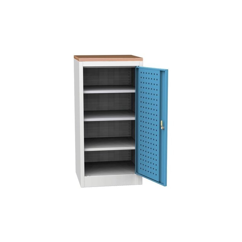 Töökoja tööriistakapp pöögist töötasapinnaga