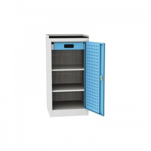 Töökoja tööriistakapp raamitud kummist töötasapinnaga