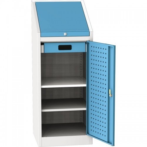 Töökoja tööriistakapp integreeritud lauaga