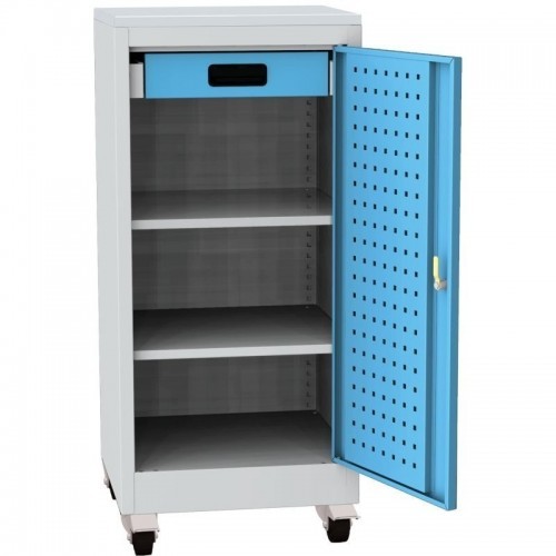 Töökoja tööriistakapp ratastel laminaattööpinnaga