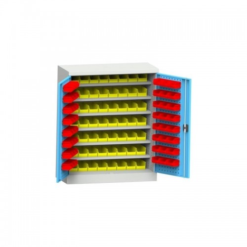 Töökoja kapp plastkastidega