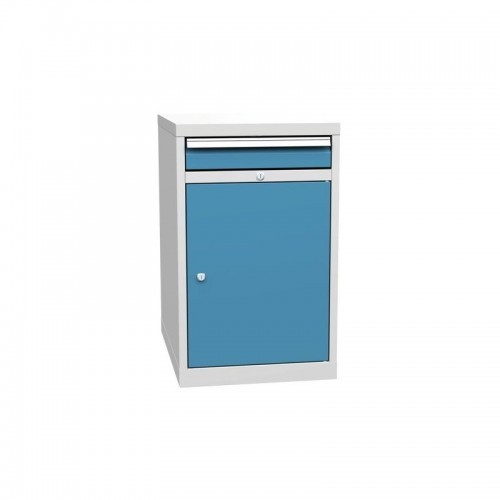 Lihtne kombineeritud konteiner 1 ukse, 1 riiuli ja 1 sahtliga