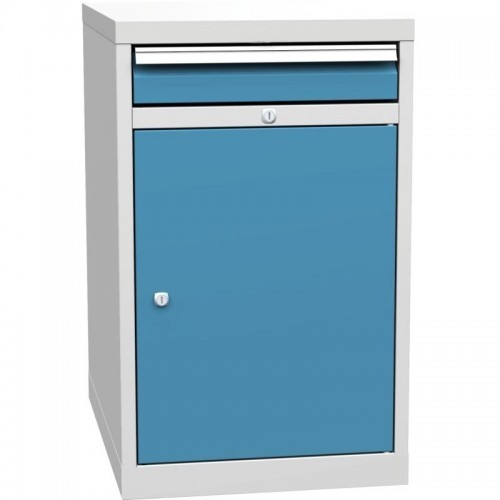 Lihtne kombineeritud konteiner 1 ukse, 1 riiuli ja 1 sahtliga