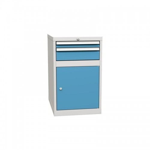 Lihtne kombineeritud konteiner 1 ukse, 1 riiuli ja 2 sahtliga