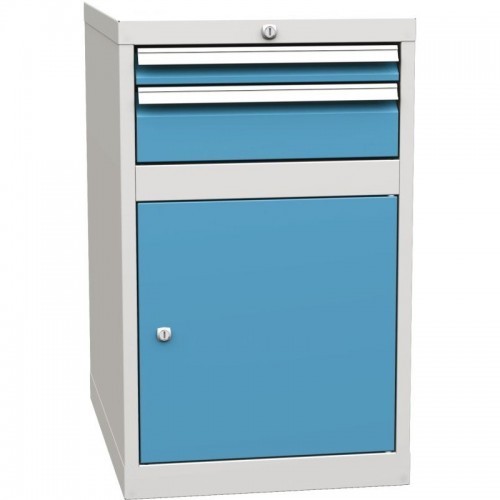 Lihtne kombineeritud konteiner 1 ukse, 1 riiuli ja 2 sahtliga