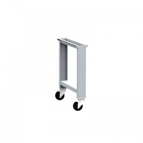 Veerev jalg kahe pöörleva rattaga, millel on pidurid