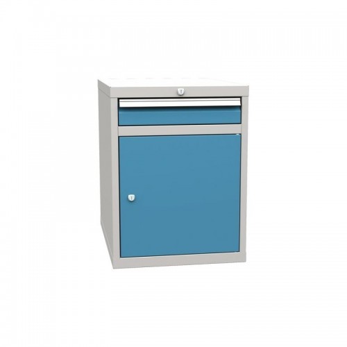 Põhiline kombineeritud konteiner 1 ukse, 1 riiuli ja 1 sahtliga (keevitatud töölauakomplektid)