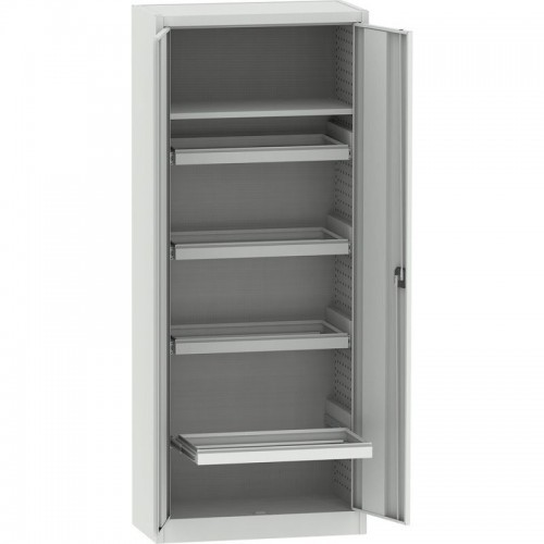 Universaalne kapp 4 väljatõmmatava raamiga A4 kaustade riputamiseks + 1 riiul