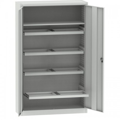 Universaalne kapp 4 väljatõmmatava raamiga A4 kaustade riputamiseks + 1 riiul