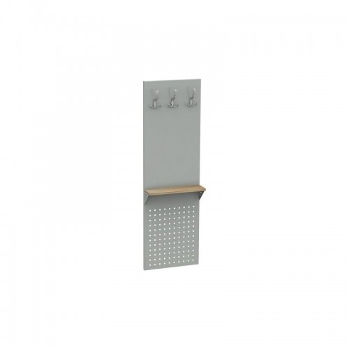 Seinale riputatav riidepuu riiuliga