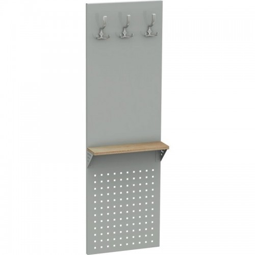 Seinale riputatav riidepuu riiuliga