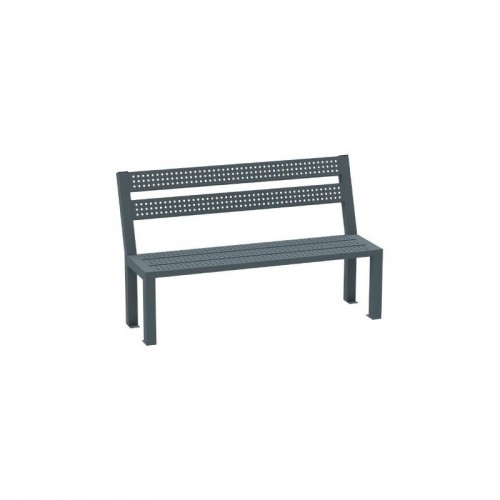 Kolmekohaline täismetallist seljatoega õuepink